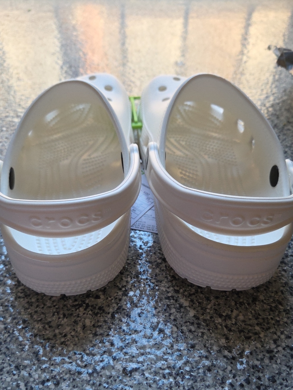 White CROCS in White - Women's 7/Men's 5 - Picture 3 of 5